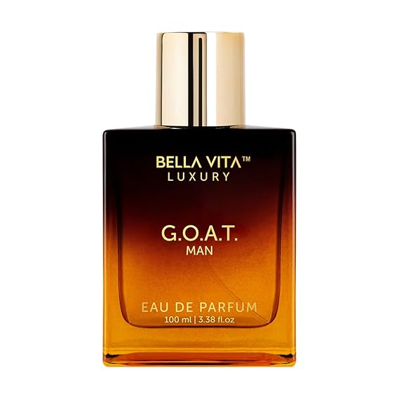 BellaVita Luxury G.O.A.T. Eau De Parfum for Men 100ml / 3.4 fl.oz – Bold, Fresh & Long-Lasting Cologne | Bergamot, Lavender, Vetiver & Patchouli Blend