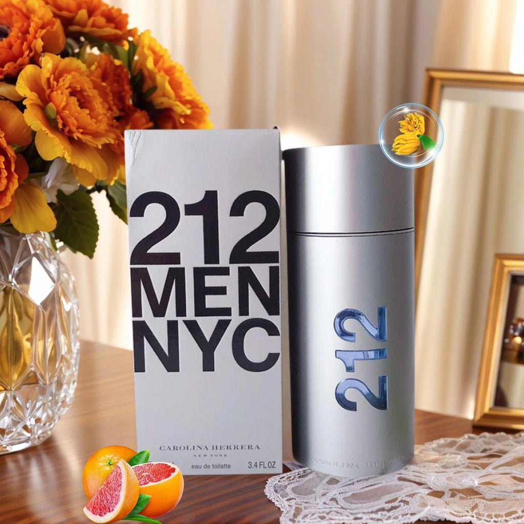 212 MEN NYC Eau de Toilette 100ml / 3.4 fl.oz – Long-Lasting Cologne for Men | Fresh, Sophisticated & Confident Urban Scent