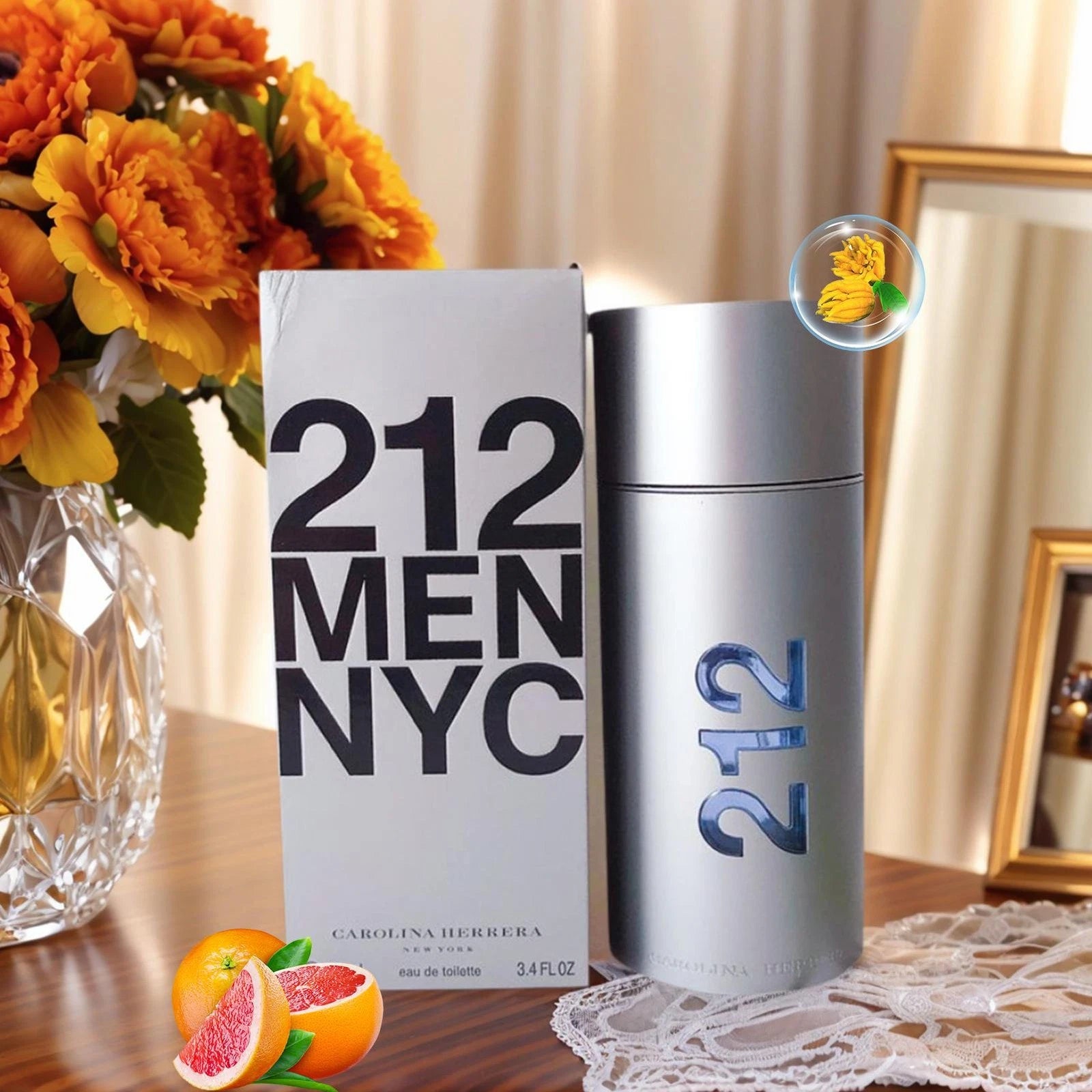 212 MEN NYC Eau de Toilette 100ml / 3.4 fl.oz – Long-Lasting Cologne for Men | Fresh, Sophisticated & Confident Urban Scent