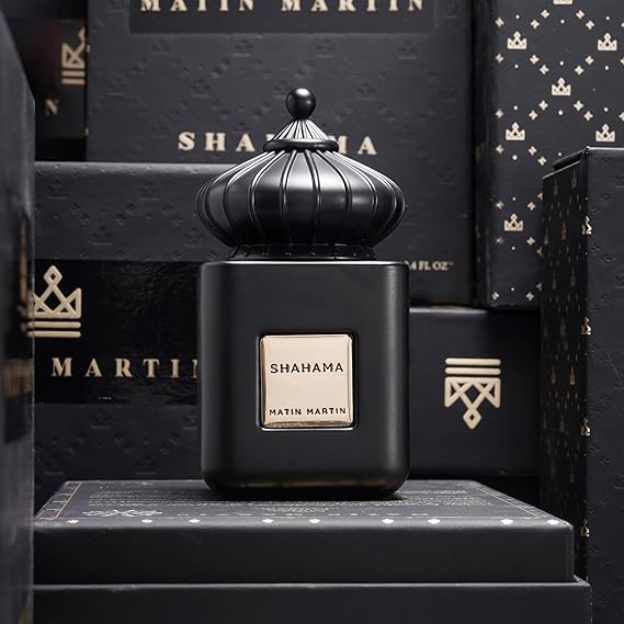 MATIN MARTIN Shahama Eau De Parfum for Men 100ml / 3.4 fl.oz – Long-Lasting Arabic Perfume | Oriental, Fruity, Spicy & Oud Fragrance with Leather Notes | Luxury Gift for Men