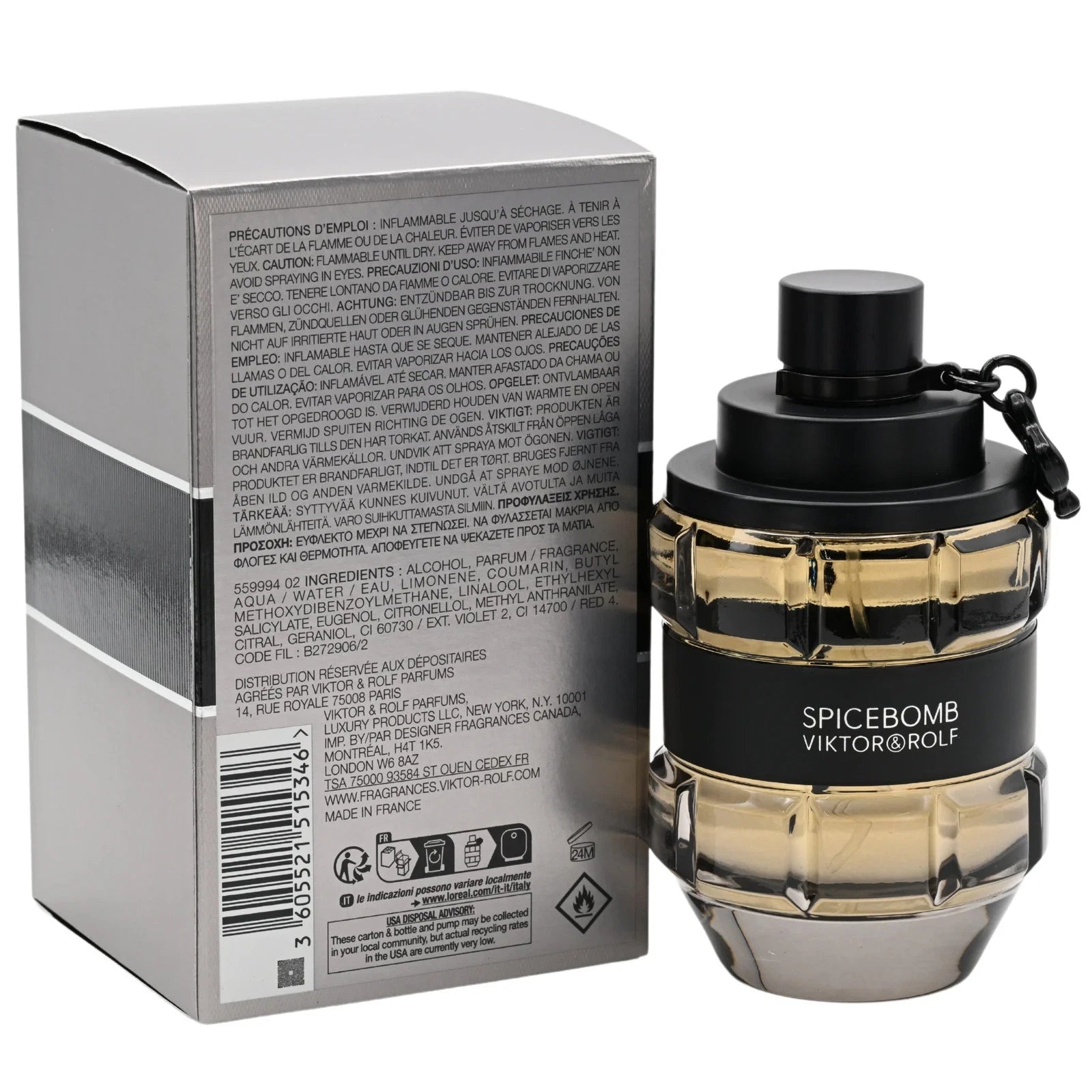 SPICEBOMB by Viktor & Rolf for Men 3.04 oz Eau de Toilette Spray – New in Box