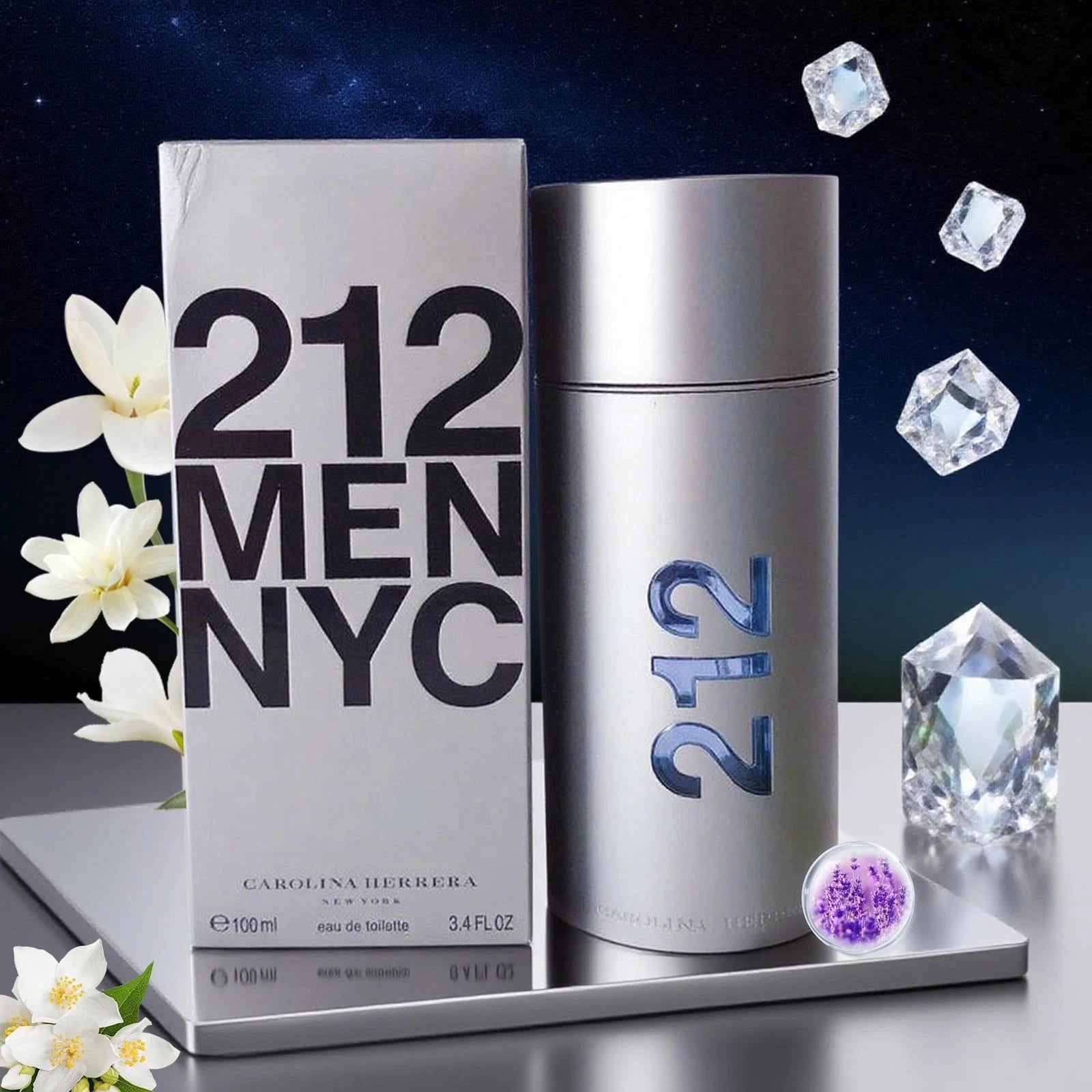 212 MEN NYC Eau de Toilette 100ml / 3.4 fl.oz – Long-Lasting Cologne for Men | Fresh, Sophisticated & Confident Urban Scent