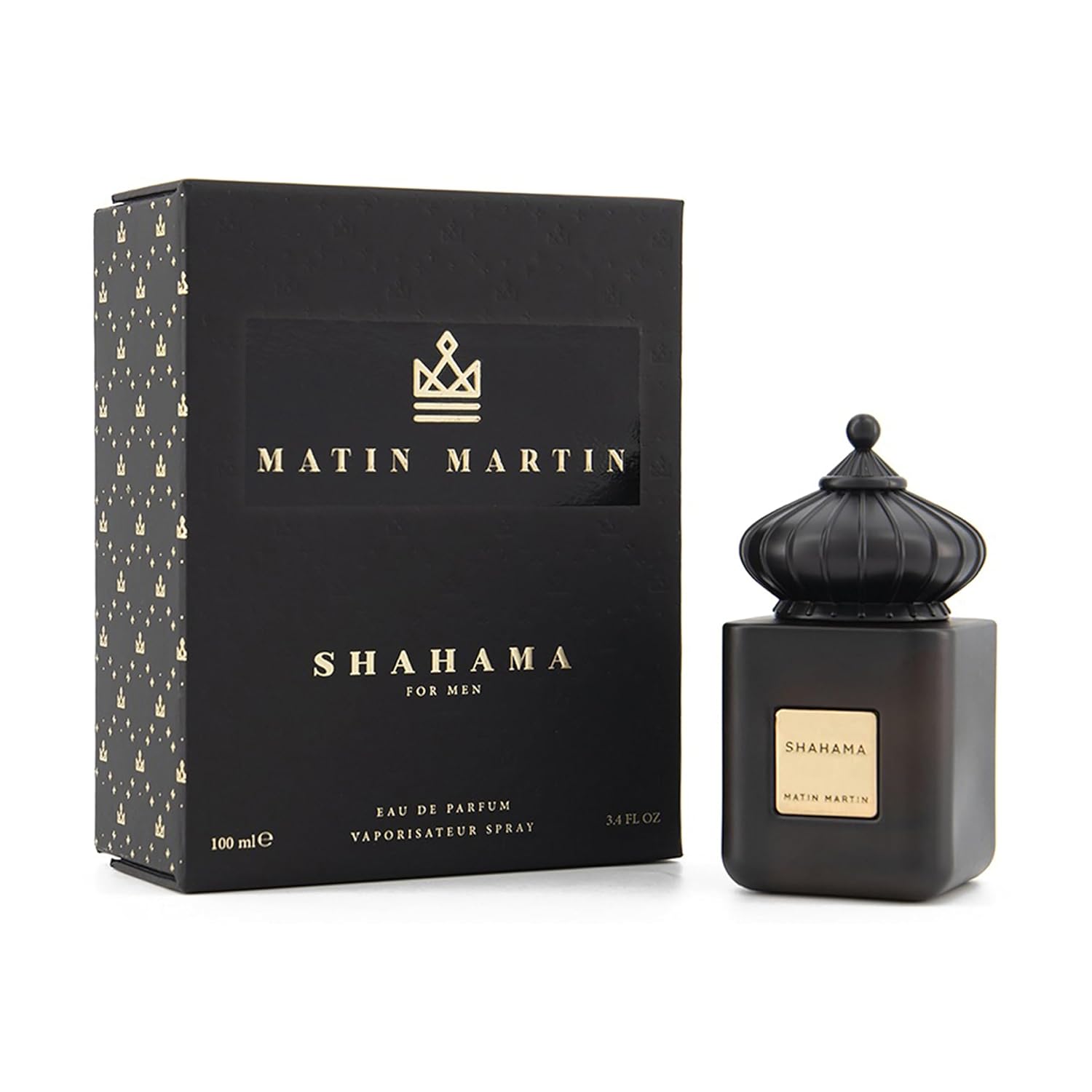 MATIN MARTIN Shahama Eau De Parfum for Men 100ml / 3.4 fl.oz – Long-Lasting Arabic Perfume | Oriental, Fruity, Spicy & Oud Fragrance with Leather Notes | Luxury Gift for Men