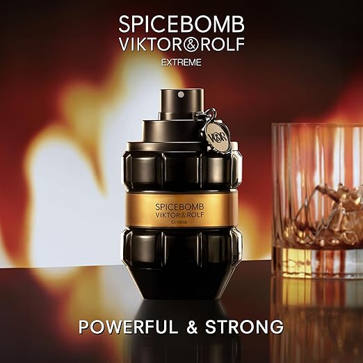 Viktor & Rolf Spicebomb Extreme Eau de Parfum for Men 90ml / 3.0 fl.oz – Intense, Woody & Spicy Cologne with Notes of Amber, Vanilla & Tobacco