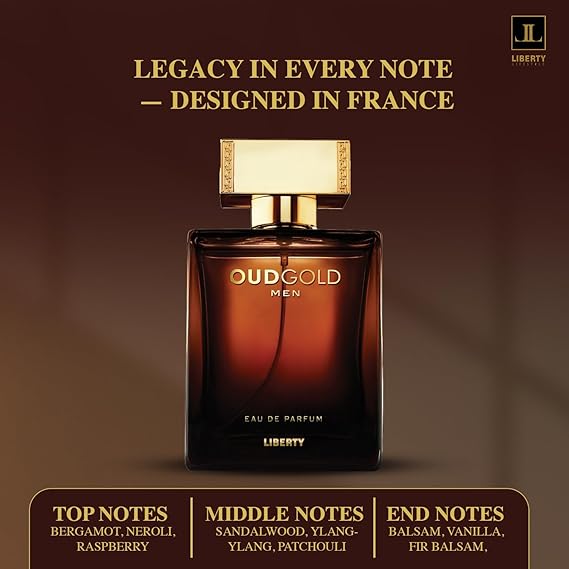 Liberty Oud Eau De Parfum for Men 100ml / 3.4 fl.oz – Long-Lasting Arabic Perfume | Bold Oud, Fresh Citrus & Premium Woody Fragrance | Luxury Gift for Men