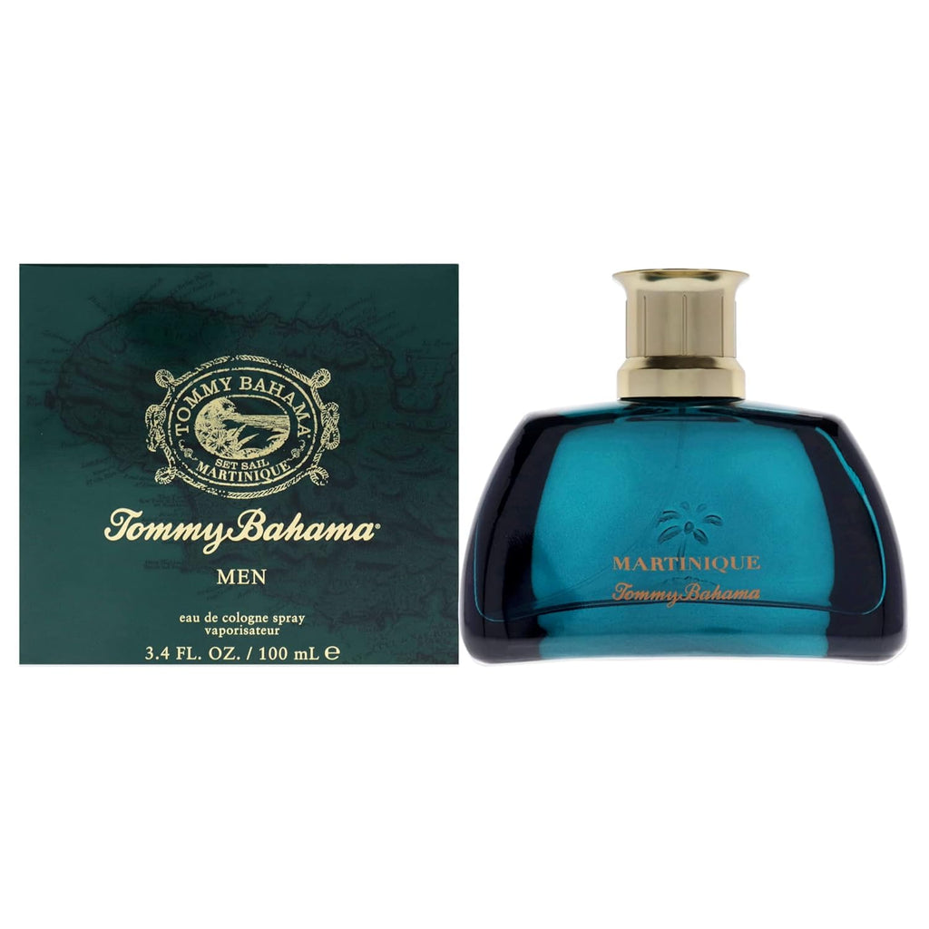 Tommy Bahama Martinique Eau de Cologne for Men 100ml / 3.4 fl.oz – Fresh Tropical Cologne | Crisp Oceanic, Citrus & Woody Scent | Casual, Long-Lasting Fragrance
