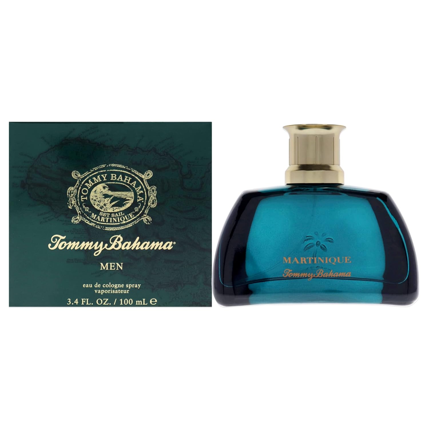 Tommy Bahama Martinique Eau de Cologne for Men 100ml / 3.4 fl.oz – Fresh Tropical Cologne | Crisp Oceanic, Citrus & Woody Scent | Casual, Long-Lasting Fragrance
