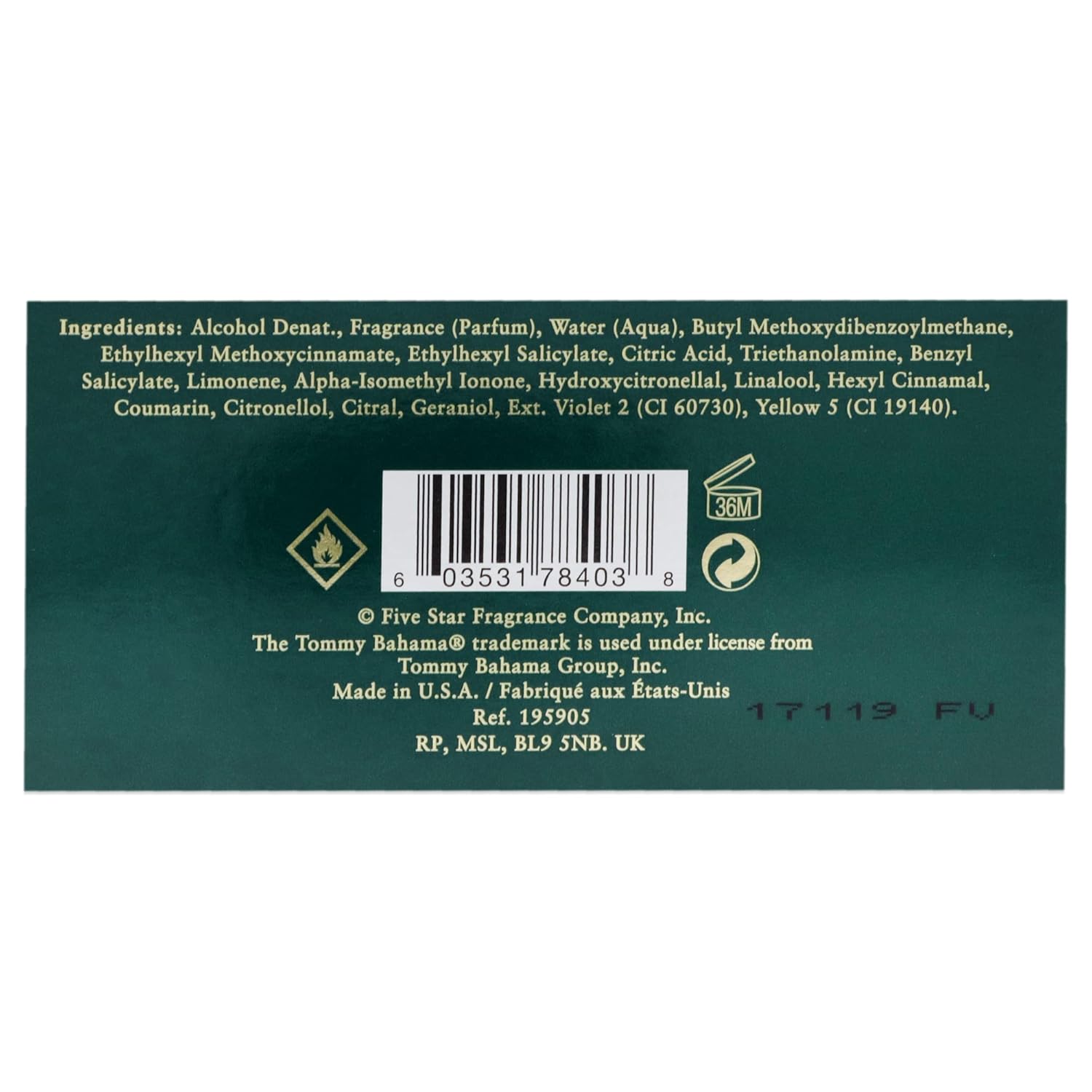 Tommy Bahama Martinique Eau de Cologne for Men 100ml / 3.4 fl.oz – Fresh Tropical Cologne | Crisp Oceanic, Citrus & Woody Scent | Casual, Long-Lasting Fragrance