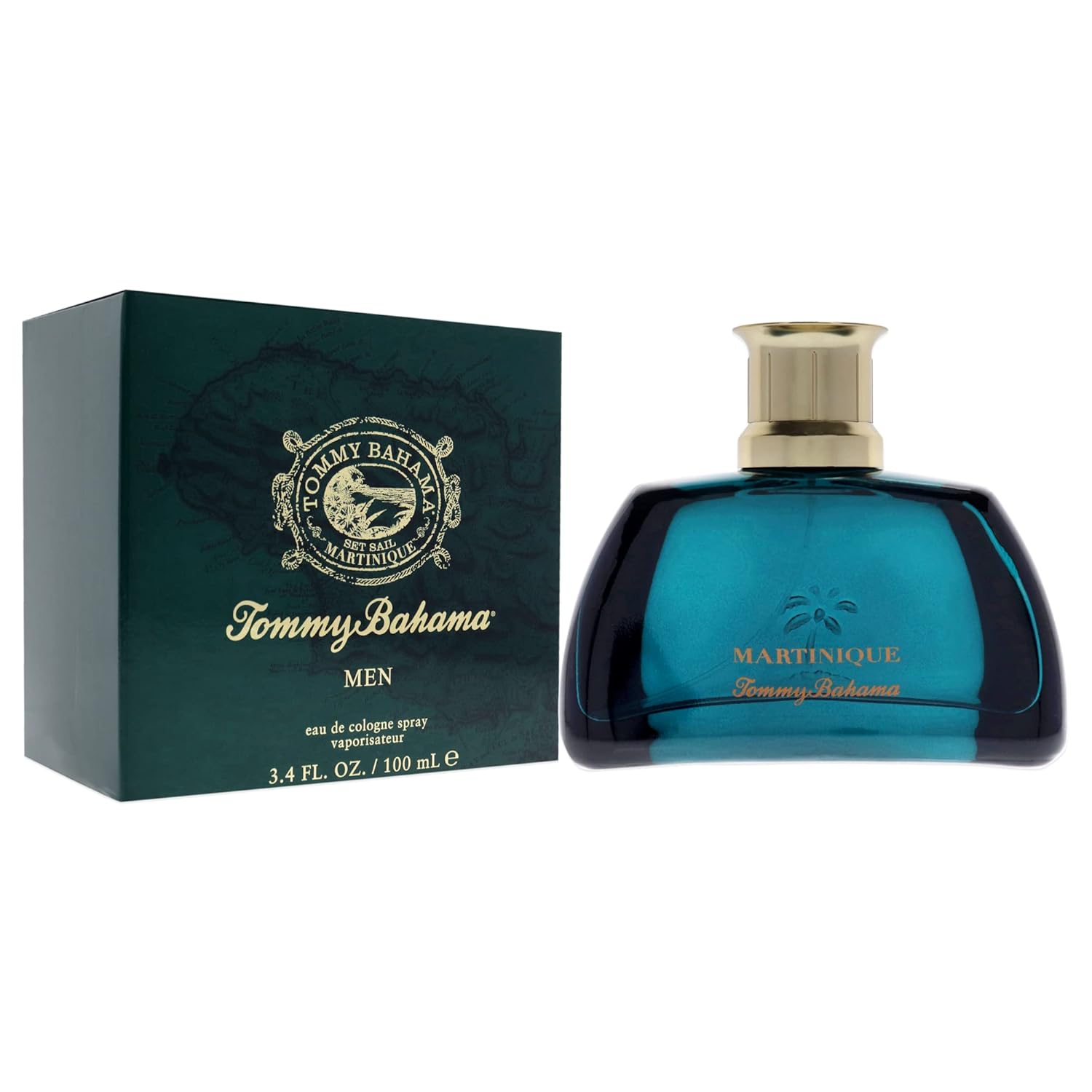Tommy Bahama Martinique Eau de Cologne for Men 100ml / 3.4 fl.oz – Fresh Tropical Cologne | Crisp Oceanic, Citrus & Woody Scent | Casual, Long-Lasting Fragrance